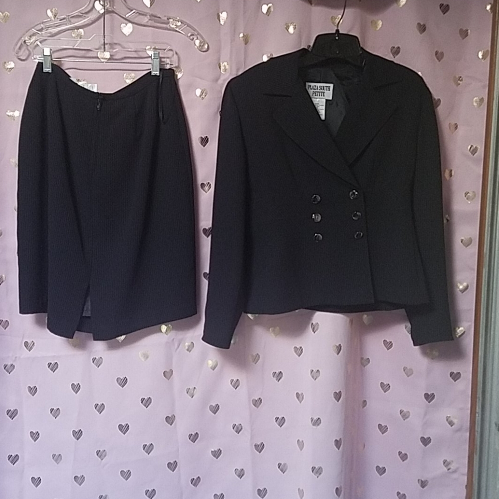 Black striped suit